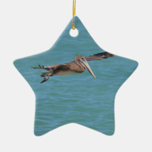 Gliding Pelican Ceramic Tree Decoration
