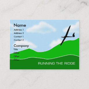 Gliding - Running the Ridge Gliding Chubby Business Card