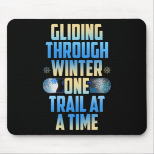 Gliding Through Winter One Trail At A Time  Mouse Pad