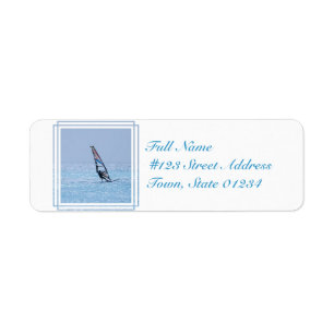 Gliding Windsurfer Return Address Label