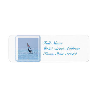 Gliding Windsurfer Return Address Label