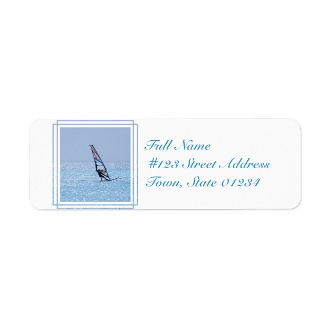 Gliding Windsurfer Return Address Label (Front)