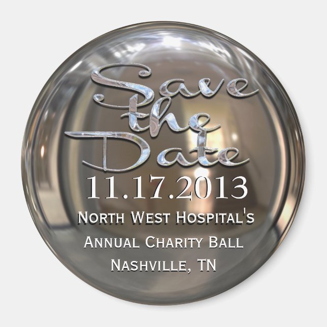 Glimmer Save the Date  Magnet (Front)