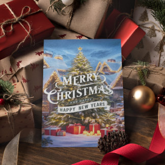 Glimmering Christmas Magic Postcard