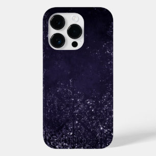 Glimmering Indigo Grunge   Midnight Purple Damask Case-Mate iPhone 14 Pro Case