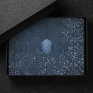 Glimmering Navy Grunge   Dark Blue Luxury Damask Tissue Paper