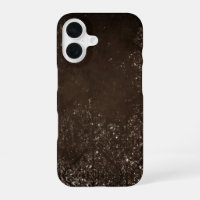 Glimmery Bronze Grunge | Rich Brown Glam Damask