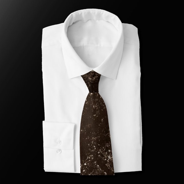 Glimmery Bronze Grunge | Rich Brown Glam Damask Tie (Creator Uploaded)