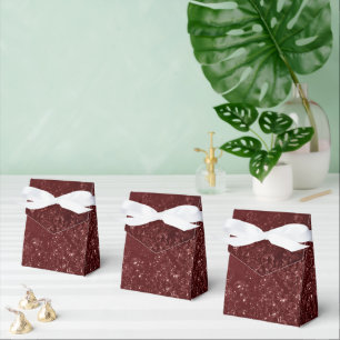 Glimmery Henna Grunge   Rich Blood Red Glam Damask Favour Box