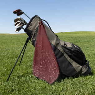 Glimmery Henna Grunge Rich Blood Red Glam Damask Golf Towel