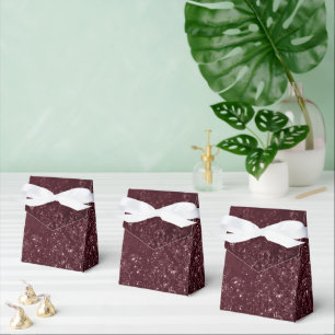 Glimmery Wine Grunge Sangria Bordeaux Damask Favour Box
