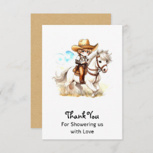 Glimpse of West: Rustic Cowboy Baby Shower Thank You Card