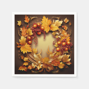 Glimpses of Autumn: Wreath Harvest Napkin