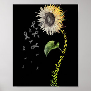 Glioblastoma Awareness Sunflower Poster