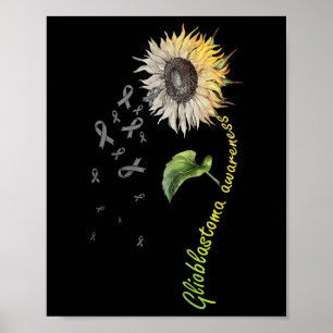 Glioblastoma Awareness Sunflower Poster