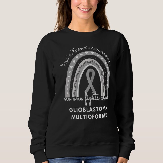 Glioblastoma Multiforme Brain Tumour Awareness Gre Sweatshirt (Front)