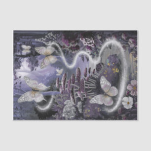 Glistening Butterflies, Amethyst Night Woodland, Tissue Paper