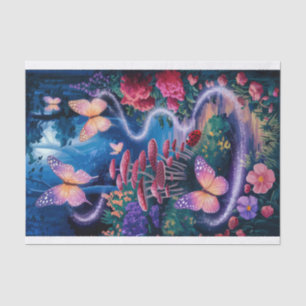Glistening Butterflies, Ethereal Night Woodland, Tissue Paper