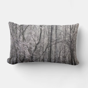 Glistening Icy Forest in Morning Light II Lumbar Cushion
