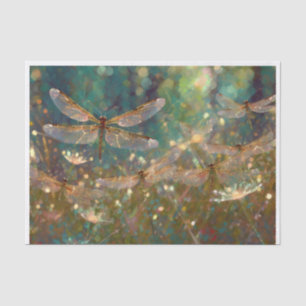 Glistening Morning Meadows, Dazzling Dragonflies Tissue Paper