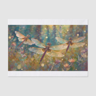 Glistening Morning Squadron, Dazzling Dragonflies Tissue Paper