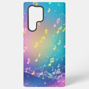 Glistening Rainbow Music Notes Phone Case