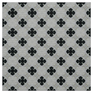 Glitch2 Black and white seal cross Fabric