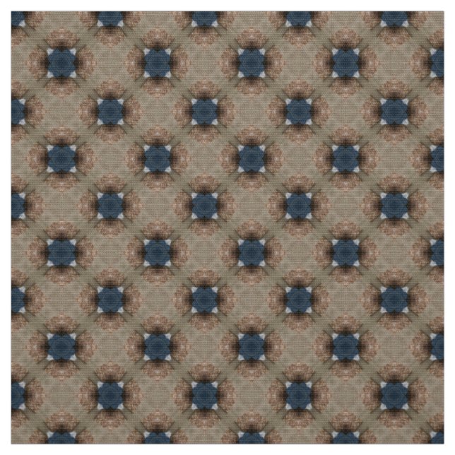 Glitch2  blue brown furniture pattern fabric (Swatch)