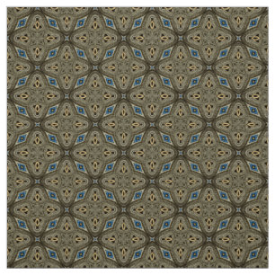 Glitch2 Blue olive pattern fabric