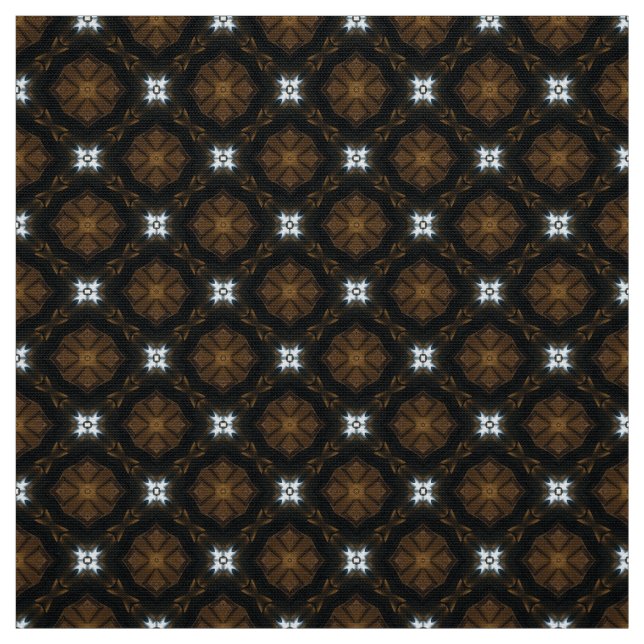 Glitch2 Brown Grey tile pattern fabric (Swatch)