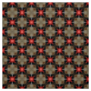 Glitch2 Brown Red pattern fabric