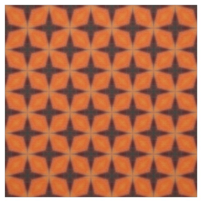 Glitch2 Brown star tiled pattern fabric (Swatch)