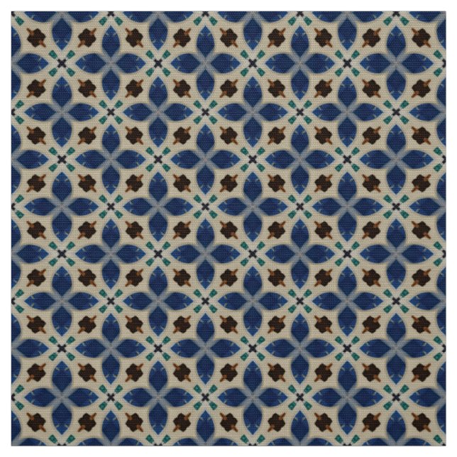 Glitch2 Clam Shell Blue Furniture Fabric (Swatch)