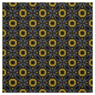 Glitch2 Ginger brown Teal Fabric