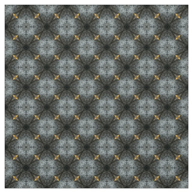 Glitch2 Grey and Green complex floral fabric (Swatch)