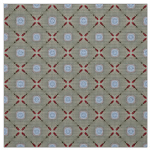 Glitch2 Olive Seagull Blue tiles fabric