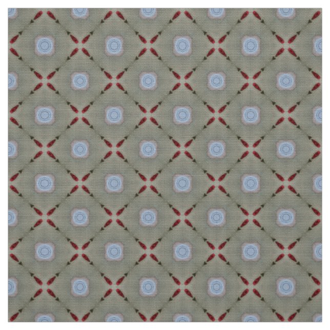 Glitch2 Olive Seagull Blue tiles fabric (Swatch)