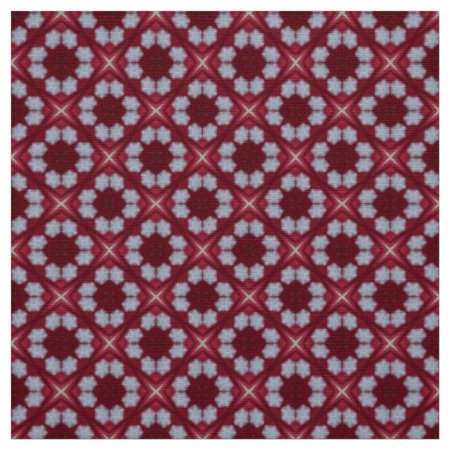 Glitch2 Red Blue Furniture Fabric (Swatch)