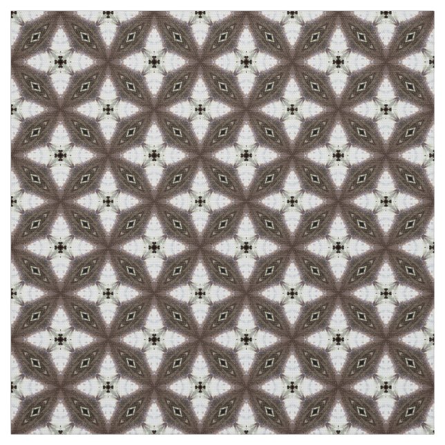 Glitch2 White Brown Furniture Fabric (Swatch)