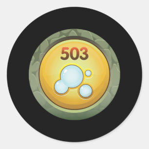 Glitch: achievement better bubble farmer classic round sticker