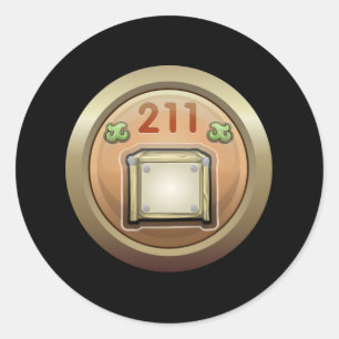 Glitch Achievement order of the hoarder Classic Round Sticker