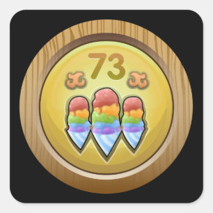 Glitch Achievement rainbow brite Square Sticker