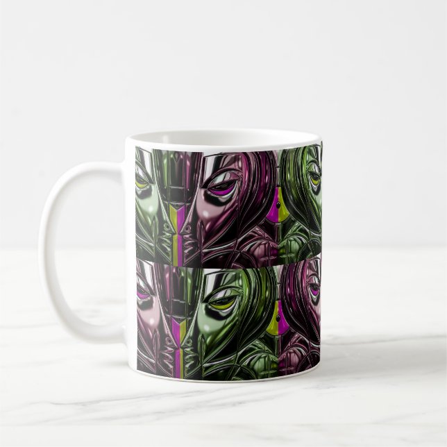 Glitch Art Face Mug (Left)
