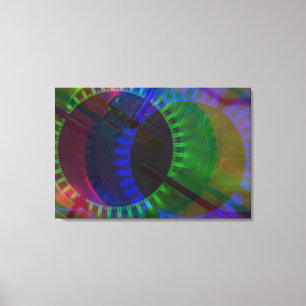 GLITCH ART on gas plate on canvas print