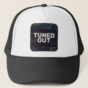 Glitch Art “Tuned Out” Streetwear Design Trucker Hat
