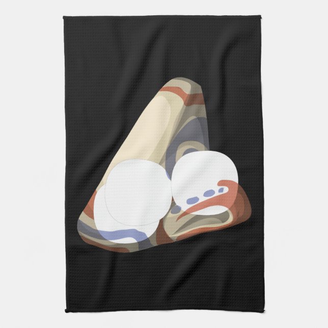 Glitch: artefact nose of china tea towel (Vertical)