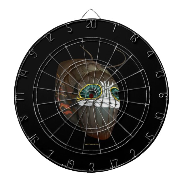 Glitch Caterpillar Mask Dartboard (Front)