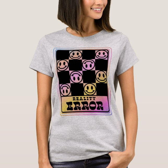 Glitch Core Happy Faces T-Shirt (Front)