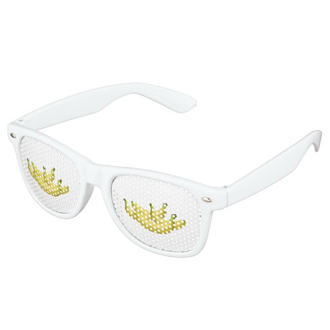 Glitch Food banana Retro Sunglasses (Angled)