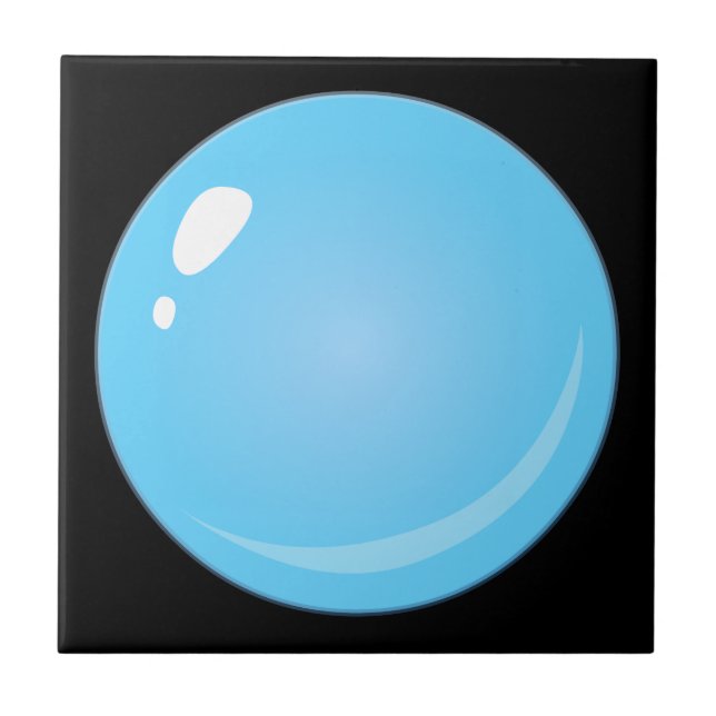 Glitch Food blue bubble Tile (Front)